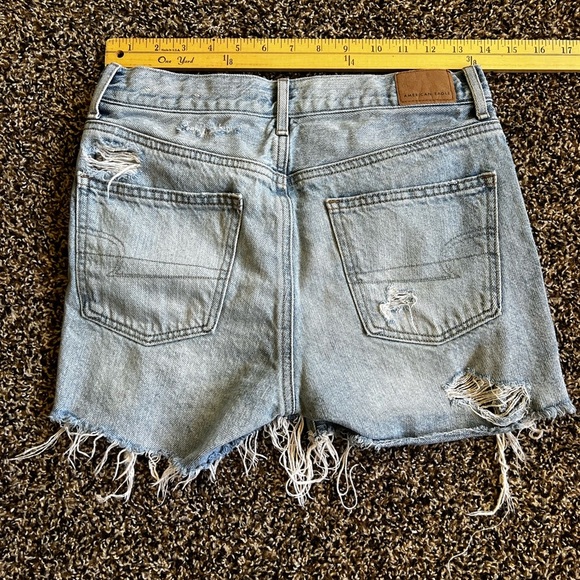 American Eagle Outfitters Distressed Blue Denim Shorts - Picture 5 of 6